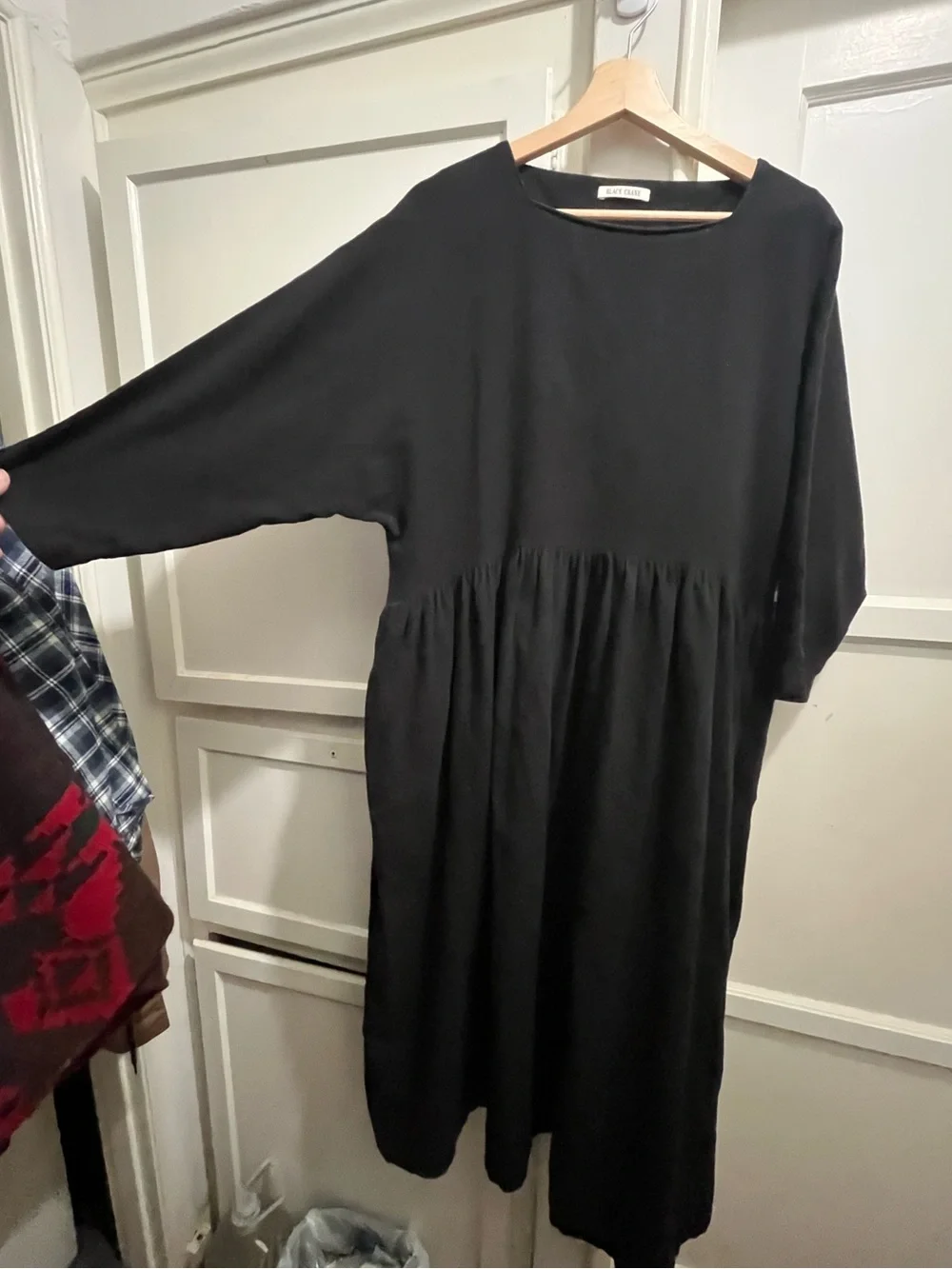 Black Crane cotton flannel tradi dress in black size XS - Picture 11 of 16